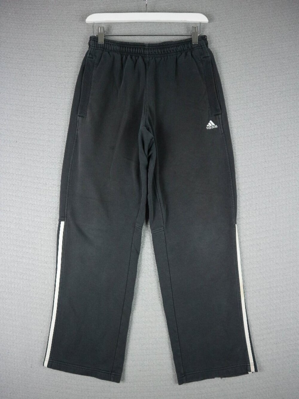 Adidas Three Stripes Cotton Straight Cut Pants Vintage 2001 Y2K Small S